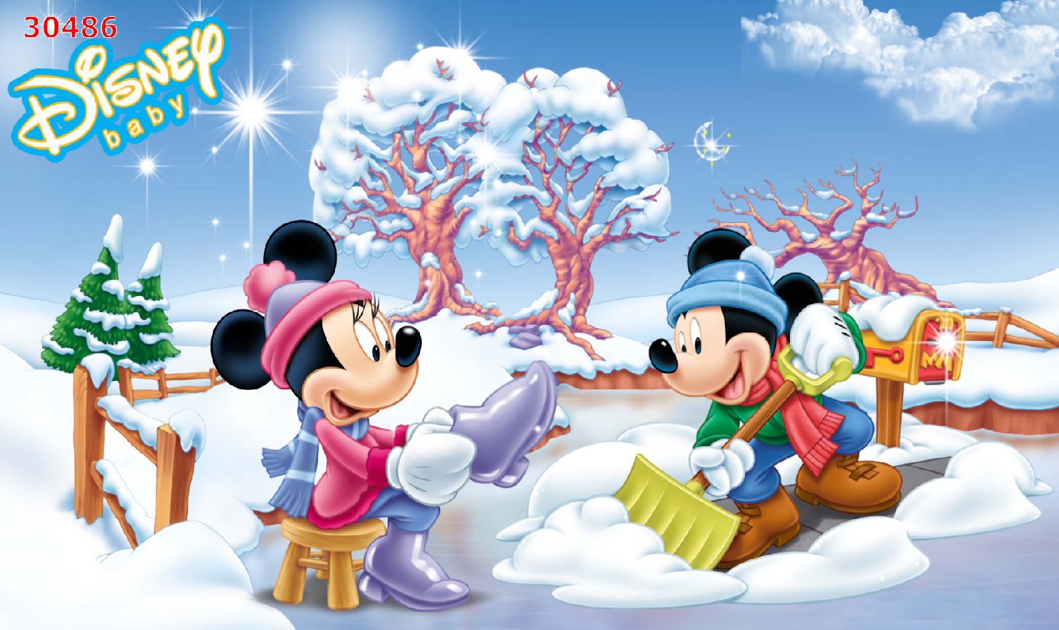 Tranh Dán Tường 3d Trẻ Em Mickey Mouse E011